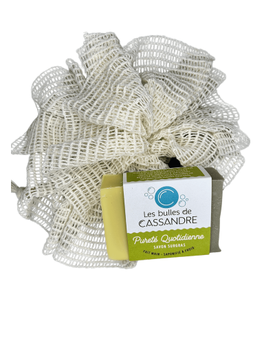 Fleur de douche en ramie | Les bulles de Cassandre